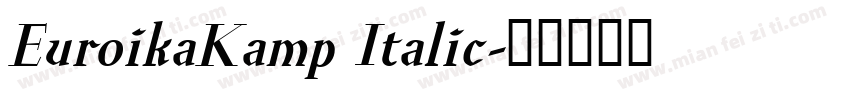 EuroikaKamp Italic字体转换